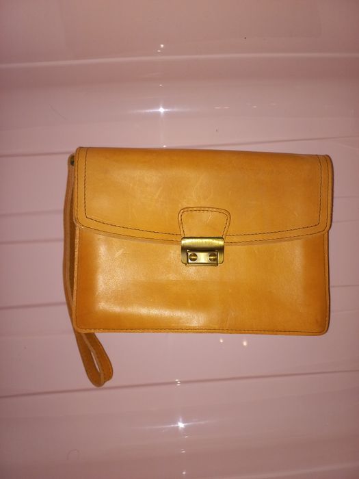 Нова чоловіча шкіряна сумка (барсетка]