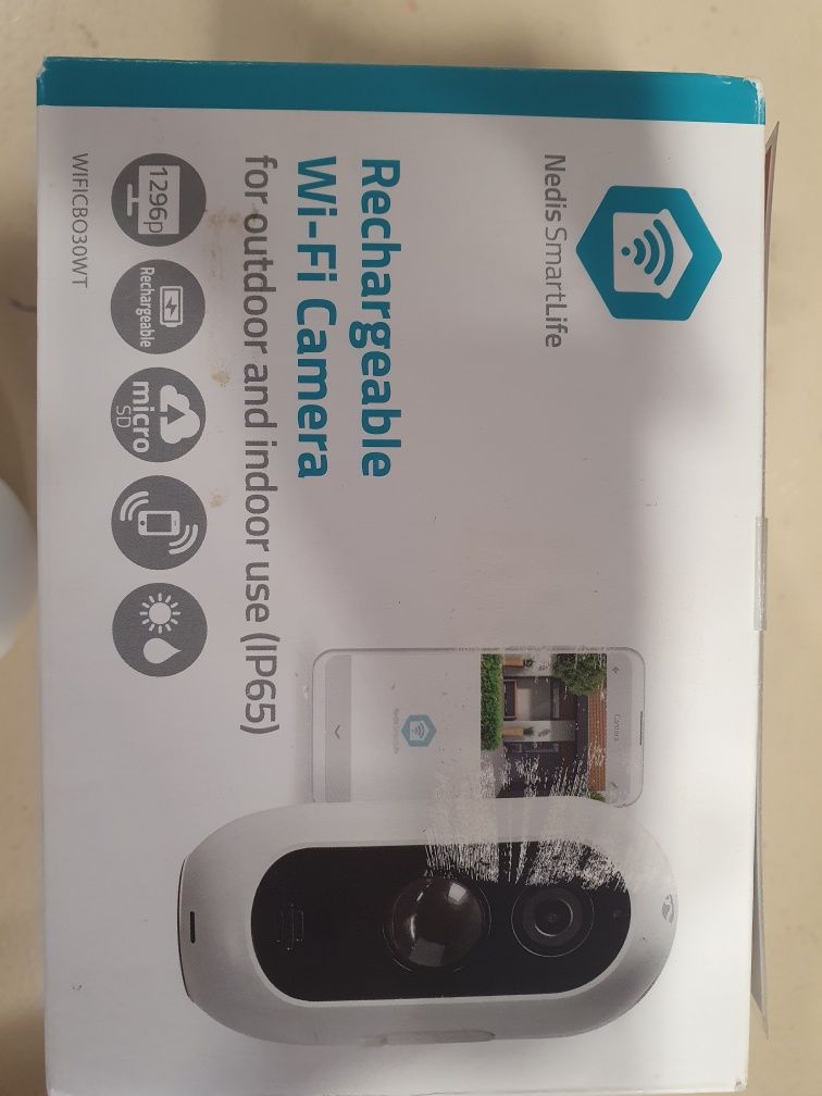 Câmera IP recarregável smartlife wi-fi com sensor de movimentos -NEDIS