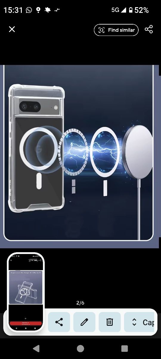 Capa Google pixel 7 silicone com iman