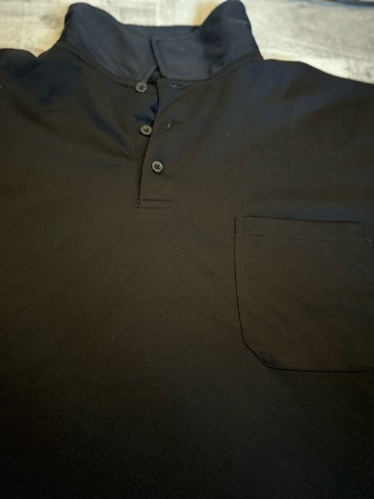Czarny t shirt polo z kołnierzykiem 3XL polówka męska