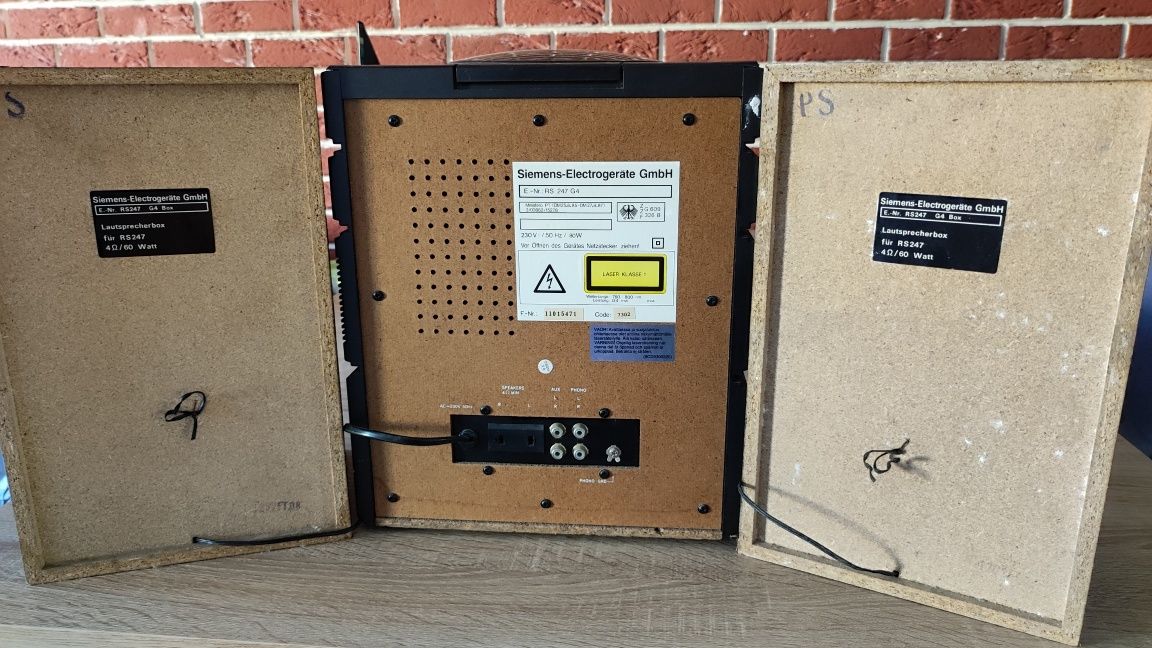 Wieża Stereo Siemens RS247 +  głośniki G4 Box