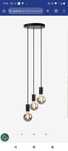 Lampa wisząca czarna loft 3 żarówki