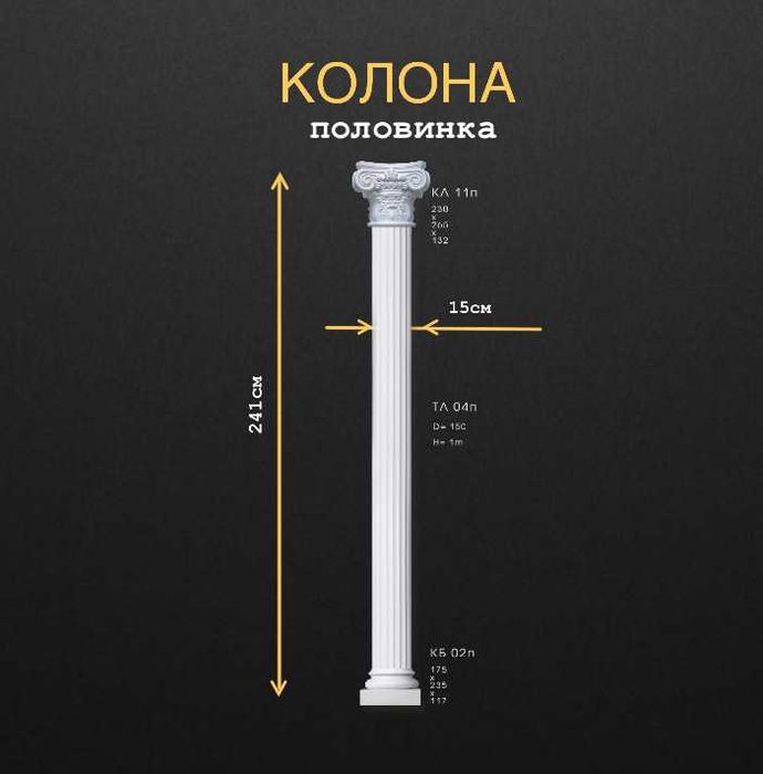 Гіпсова колона. Гіпсова ліпнина.