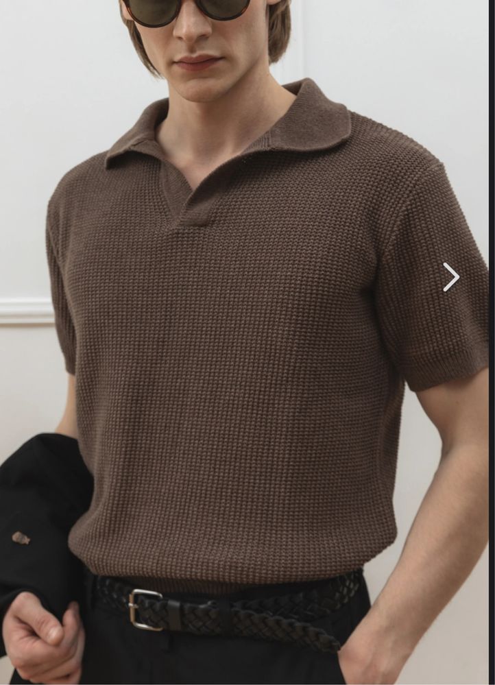 Поло коричнева Massimo Dutti M