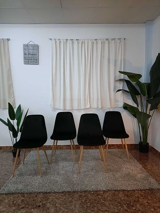 Novo cadeiras veludo pack 4/6 cadeiras Levamos a sua casa Envio gratis