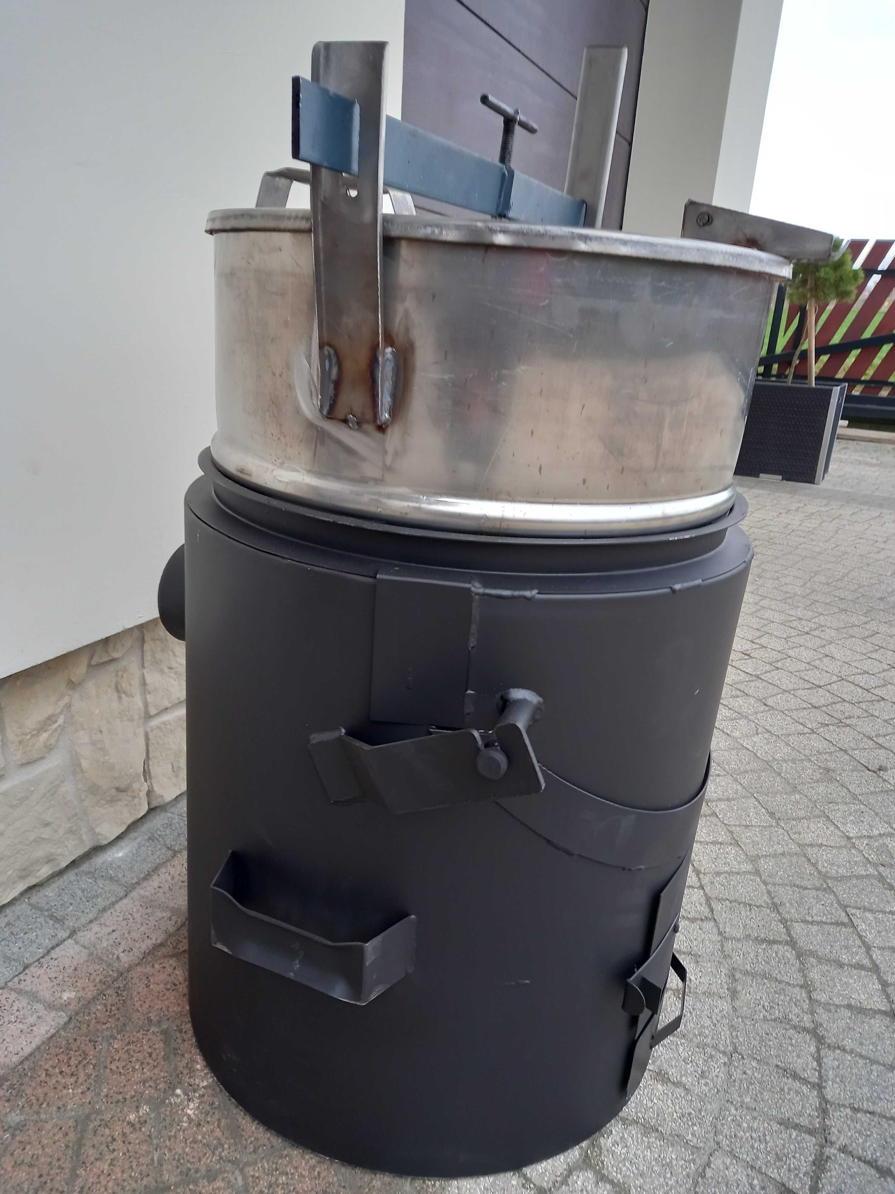 Parnik węglowy parownik  100 l z szamotem kocioł z blachy nierdzewnej