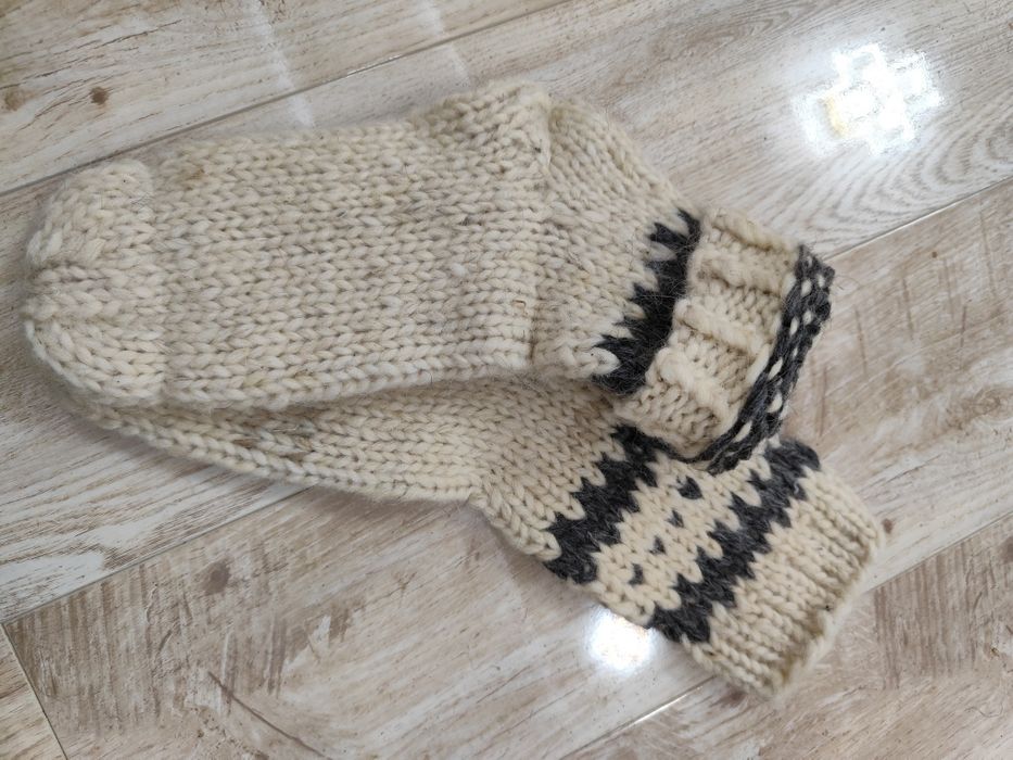 В'язані капці (шкарпетки] із овечої шерсти %100 ОПТОМ і РОЗДРІБ