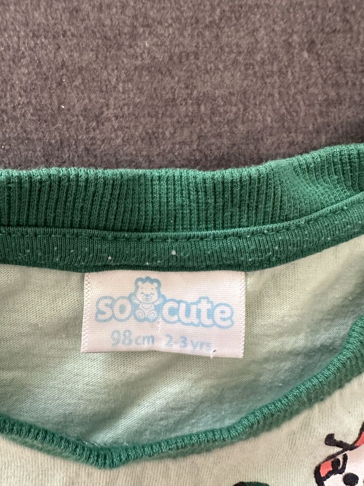 Koszulka zielona t-shirt z krótkim rękawem zwierzęta