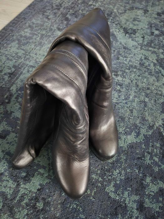 Kozaki damskie na wysokiej platformie PRIMA MODA r. 39