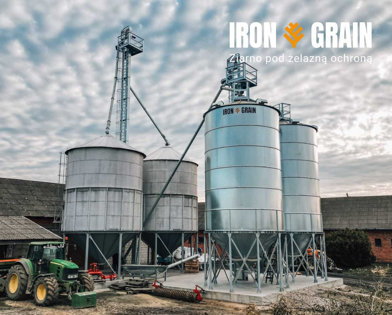 SILOS zbożowy Lejowy lej silosy 123 ton zbiorniki stal ocynkowana