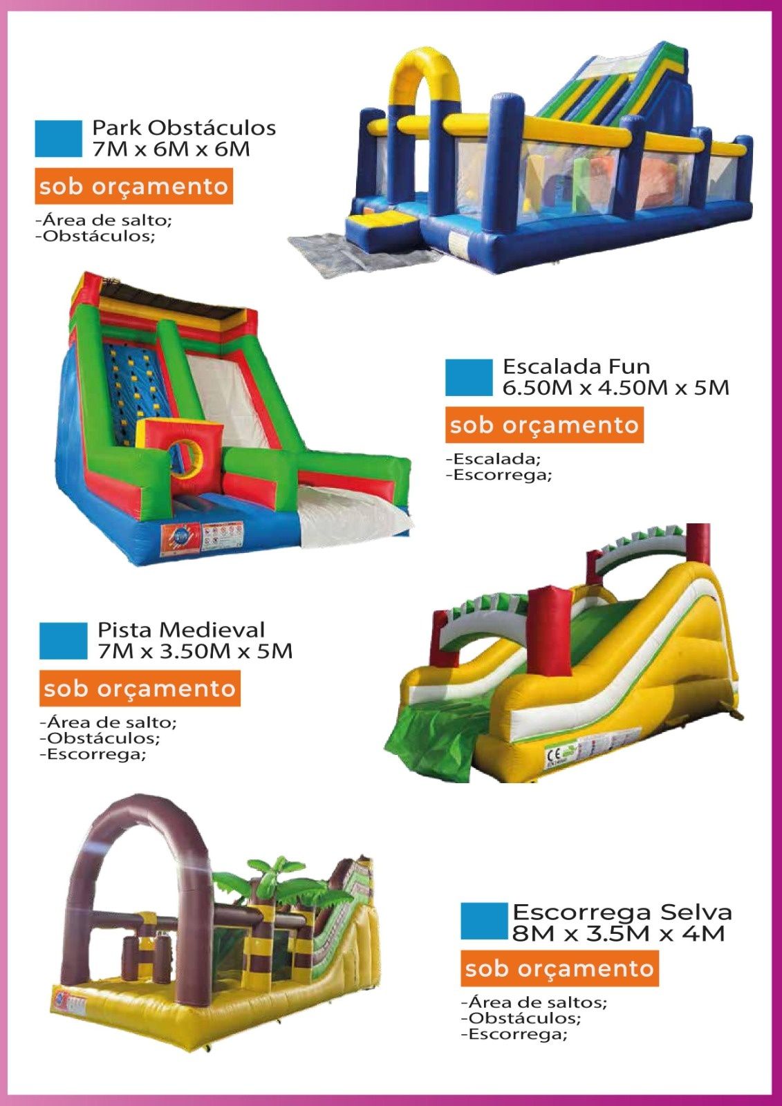 Insufláveis recreativos - Eventos