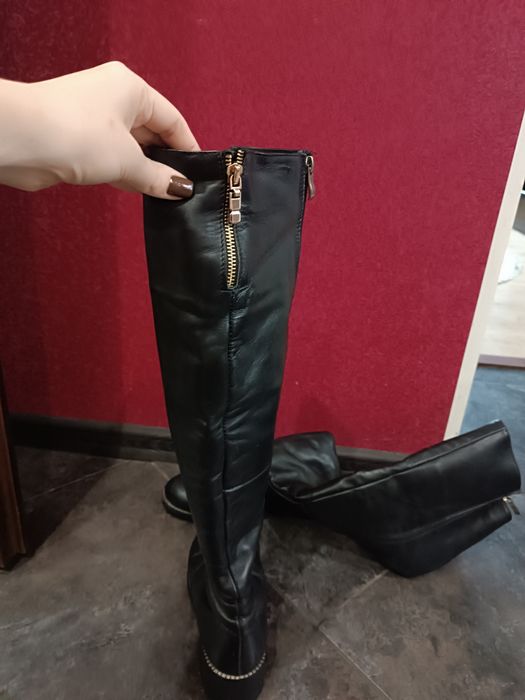 Зимові сапоги шкіряні