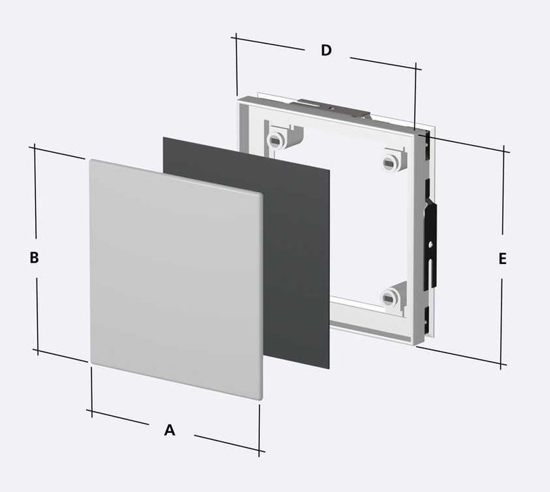 Klapa rewizyjna na magnesach 200 x 200 do płytek.