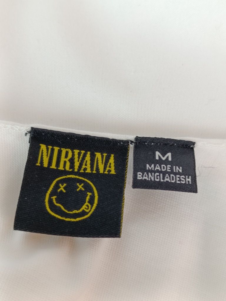 Koszulka Nirvana M Biała Krótka