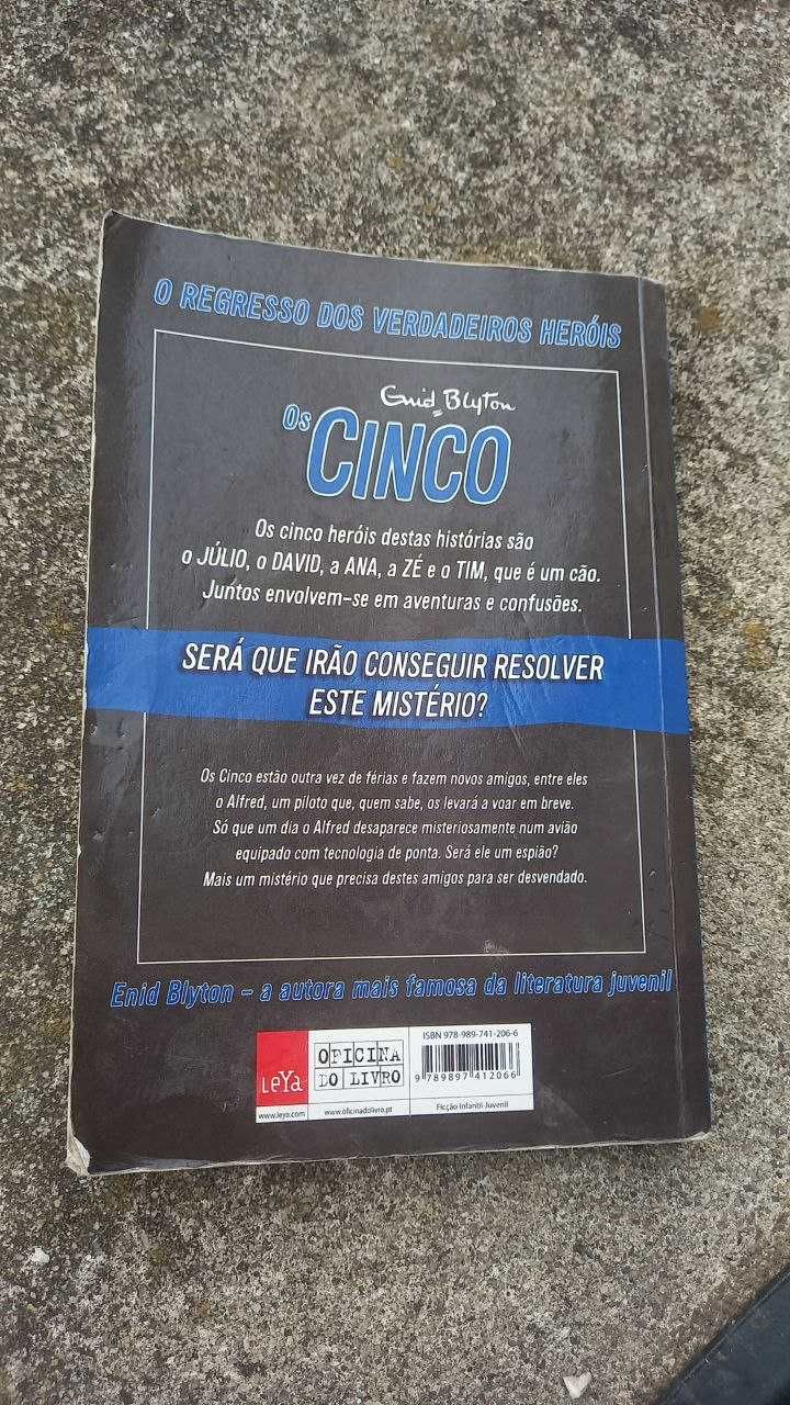 livro infantil ''os cinco e os aviadores'', de Enid Blyton