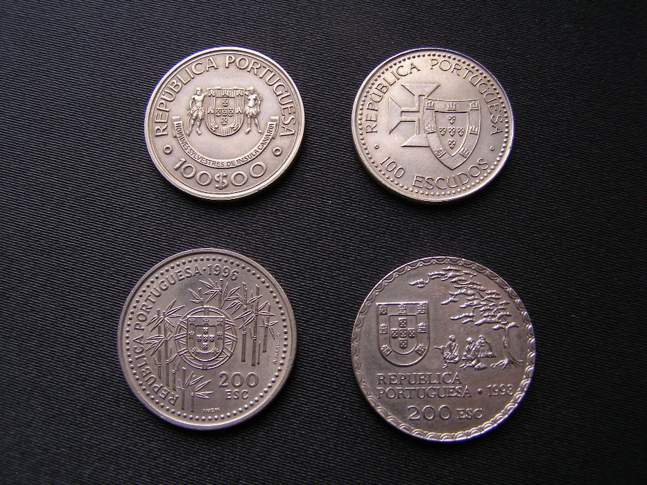 moedas comemorativas escudos - várias