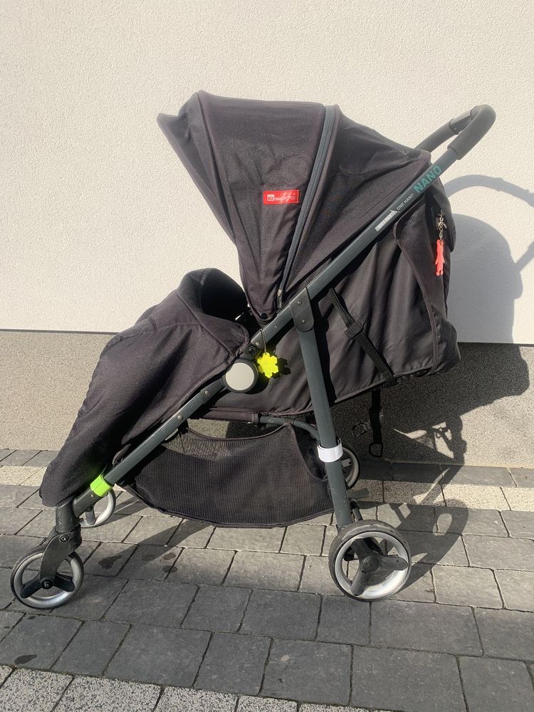 Wózek spacerowy  ESPIRO NANO Czarny+ nowe opony tylne