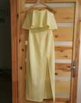 Długa żółta sukienka maxi gorsetowa świadkowa poprawiny kulunove dress