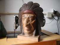 Escultura busto indio americano