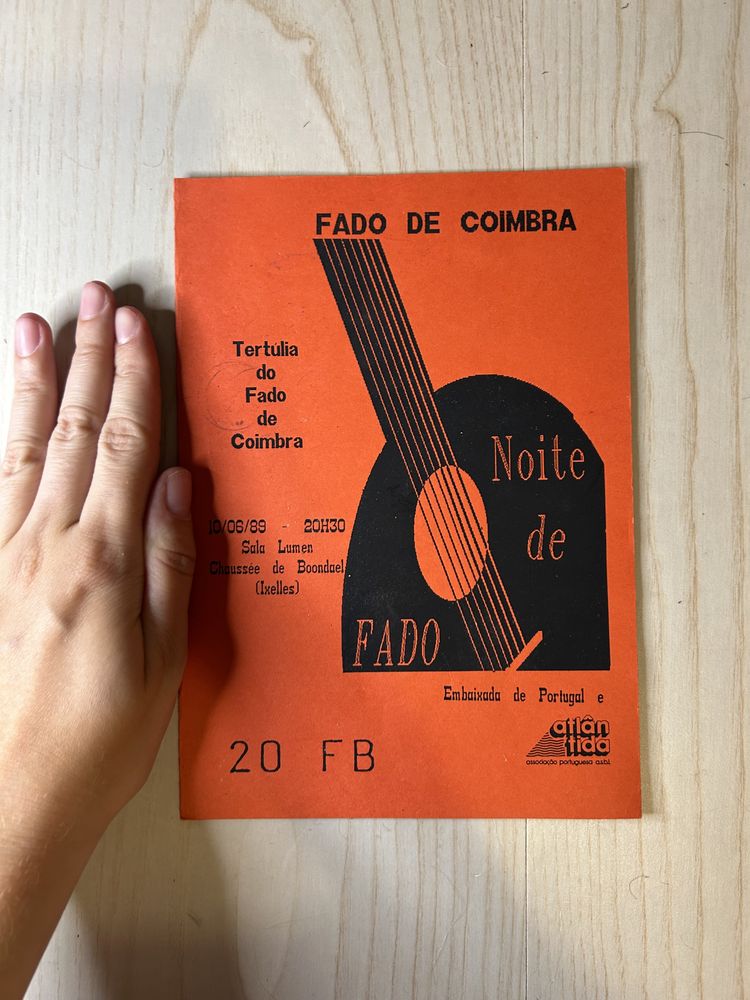 Programa Fado de Coimbra 1989