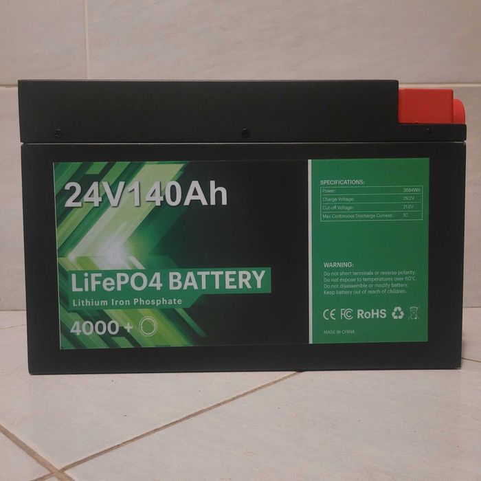 Акумулятор LiFePo4 24v 140Ah 3584Wh Papool з BMS
