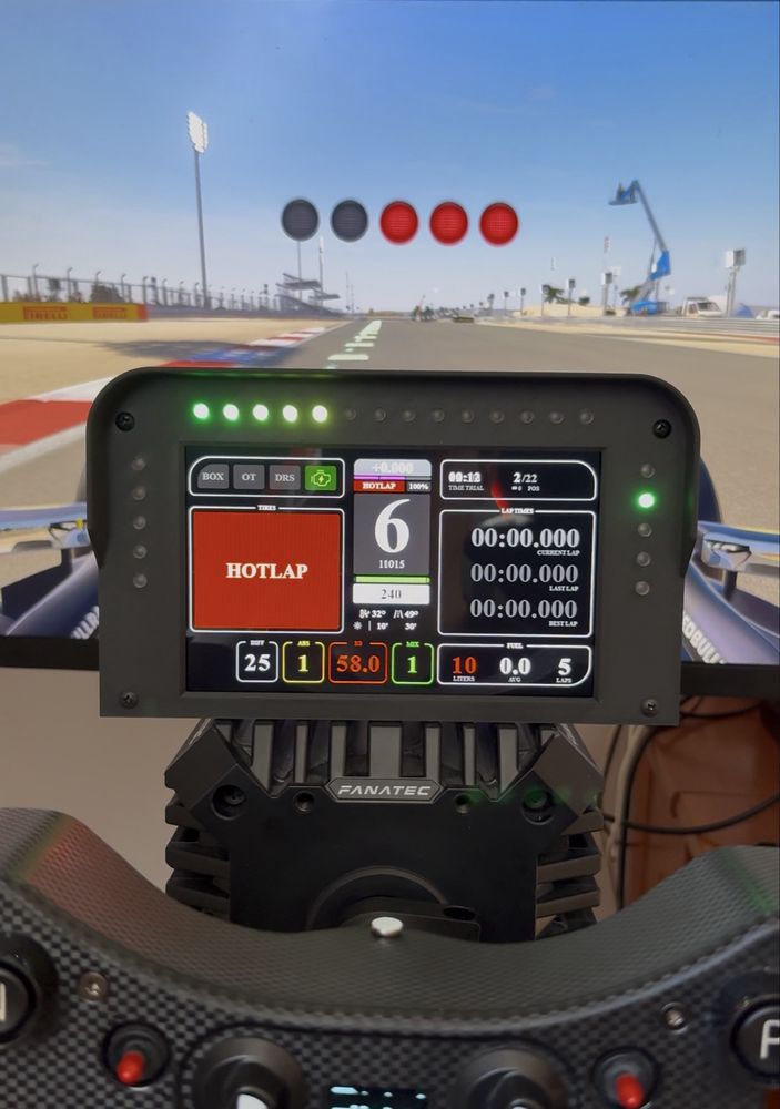 Ekran SiMRACING DDU VoCore MPRO 6.8” z WS2812 LED (CH32V003 demo)