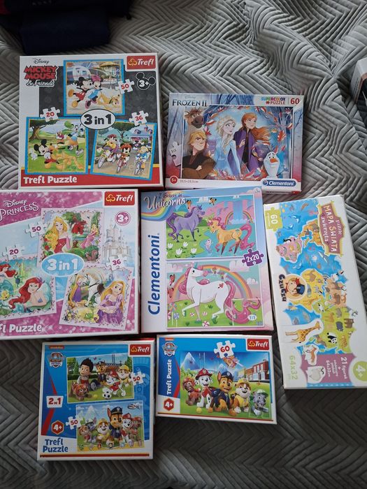 Różne puzzle dla dzieci REZERWACJA