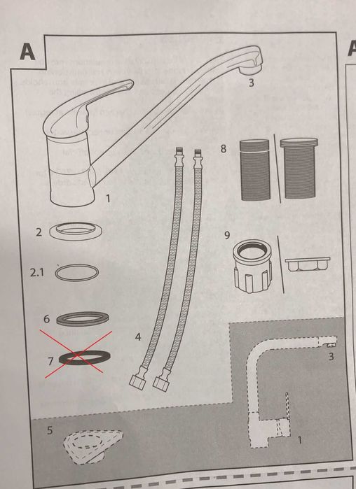 Chromowana bateria kuchenna SCHÜTTE RIO 360 z wysokim wylewem