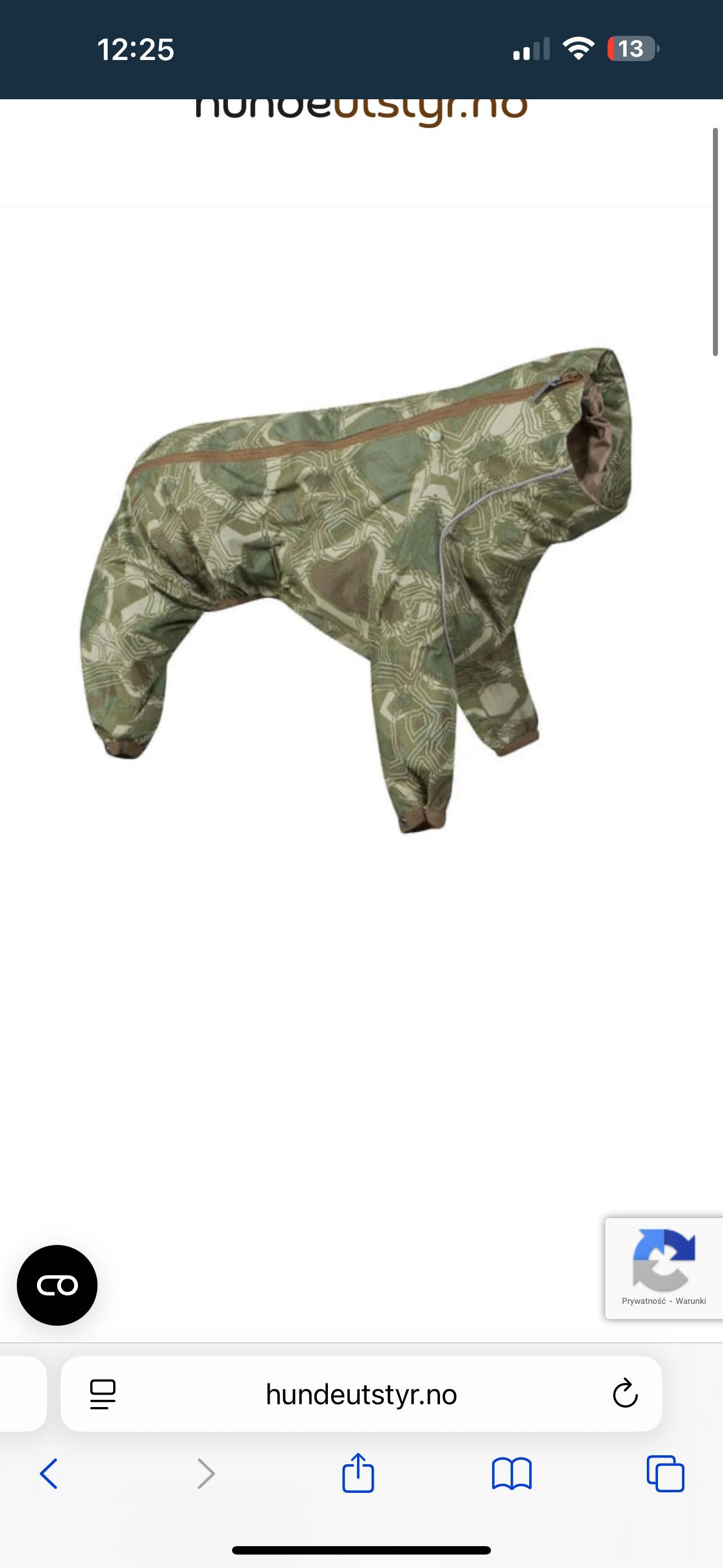 Płaszcz dla psa wodoodporny HURTTA DOWNPOUR SUIT rozmiar 70 cm