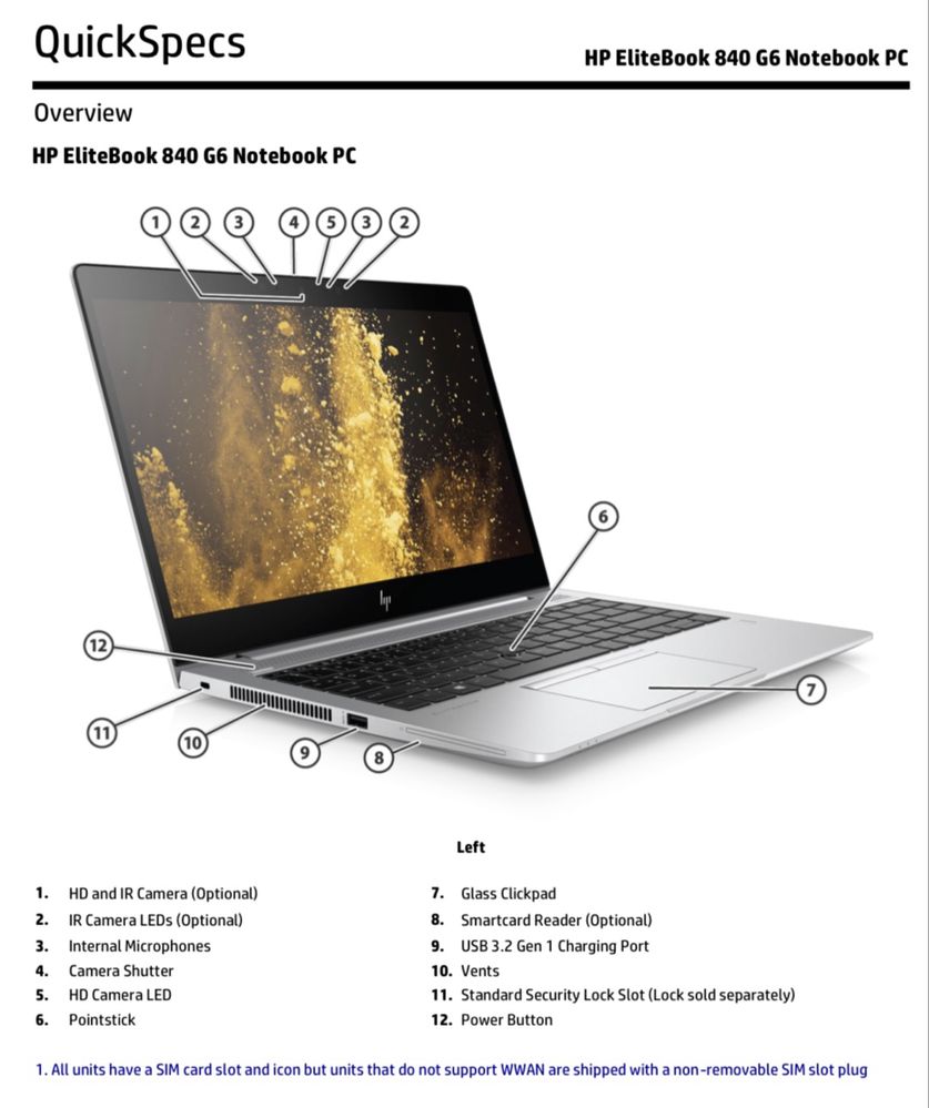 Laptop HP Elitebook 840 G6 16GB
