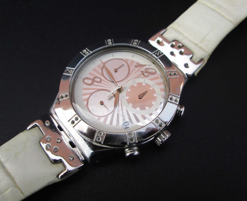 2007 Relógio Cronógrafo SWATCH Irony YCS510 "STEEL & CHARM"