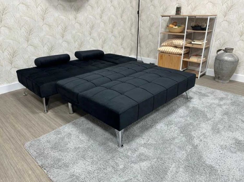 Sofá cama cinza chaise longue NOVO!
