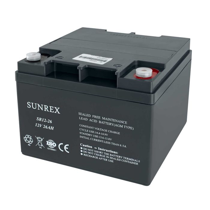 Акумуляторна батарея 12V 26Ah SUNREX AGM акумулятор 12В 26аг