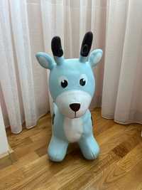 Гумовий Стрибун Олень, надувна іграшка для дітей, колір блакитний