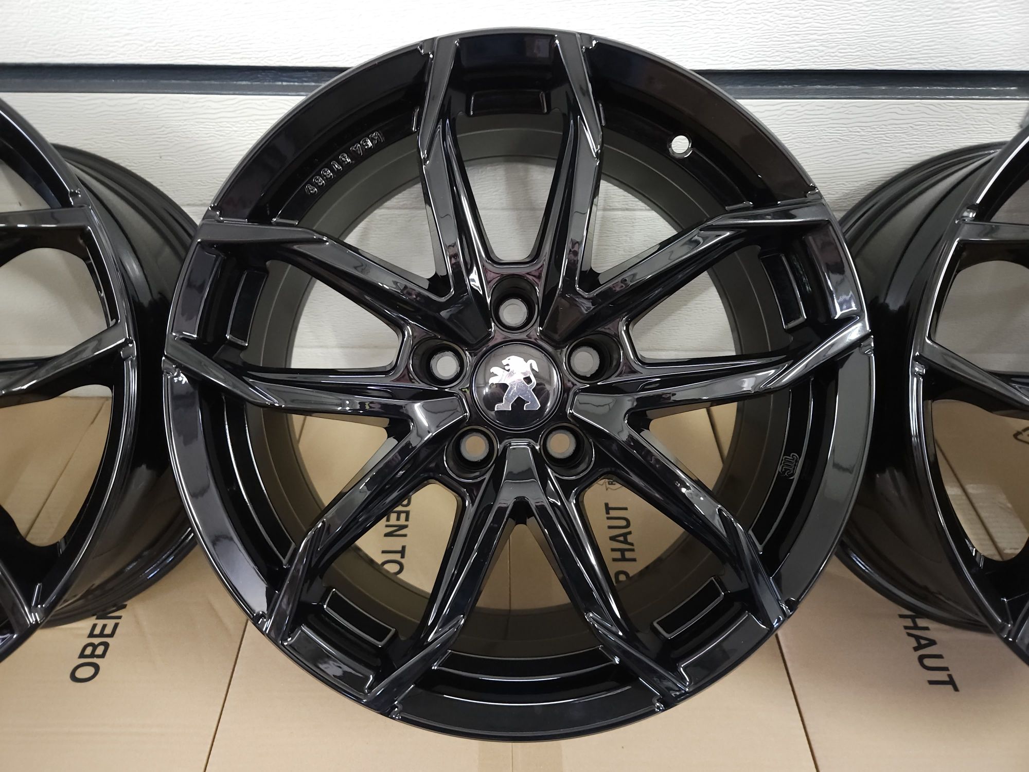 Peugeot 19 " Nowe 5x108 Felgi 508 RXH 3008 Alufelgi 5008 Czarne