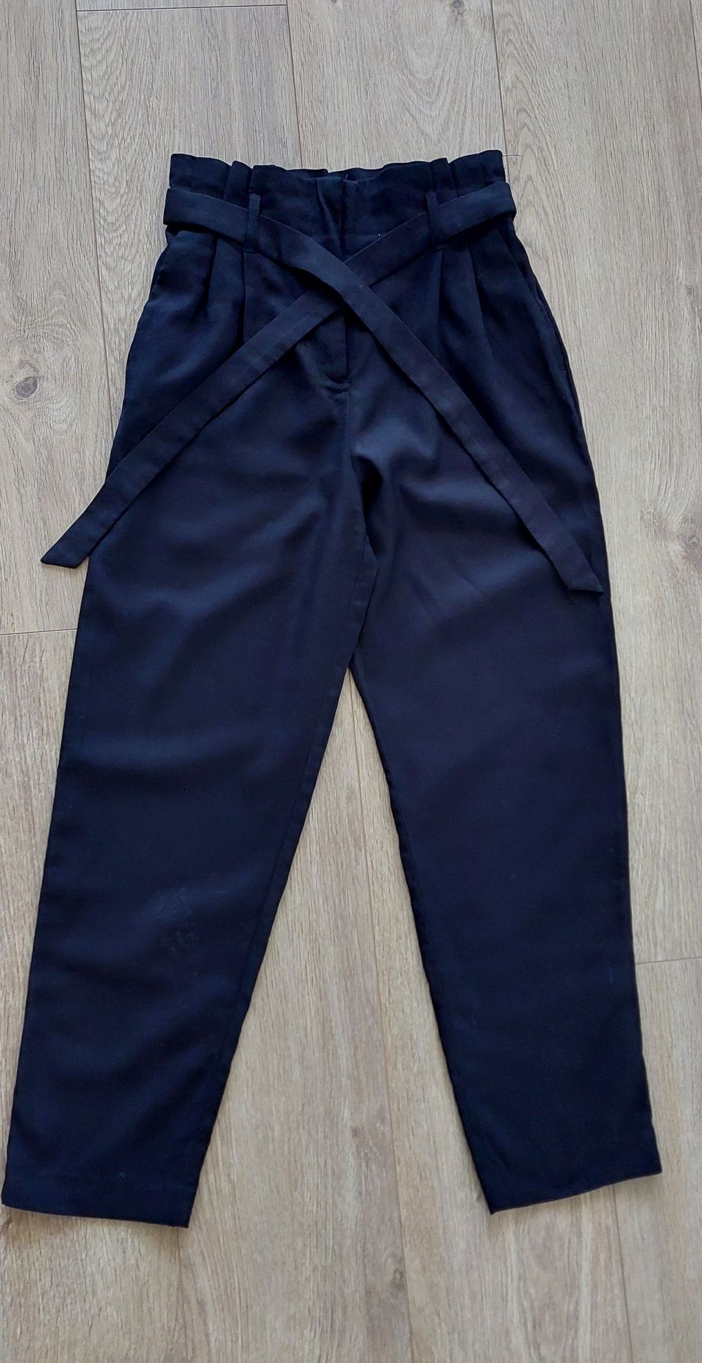 H&M r.34 czarne spodnie wiskoza wyższy stan