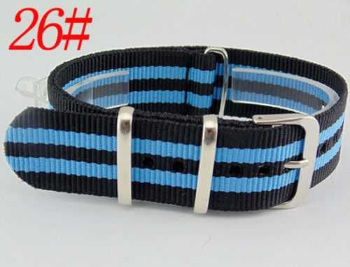 Pasek do zegarka nylonowy NATO zulu strap 20mm różne kolory parciany