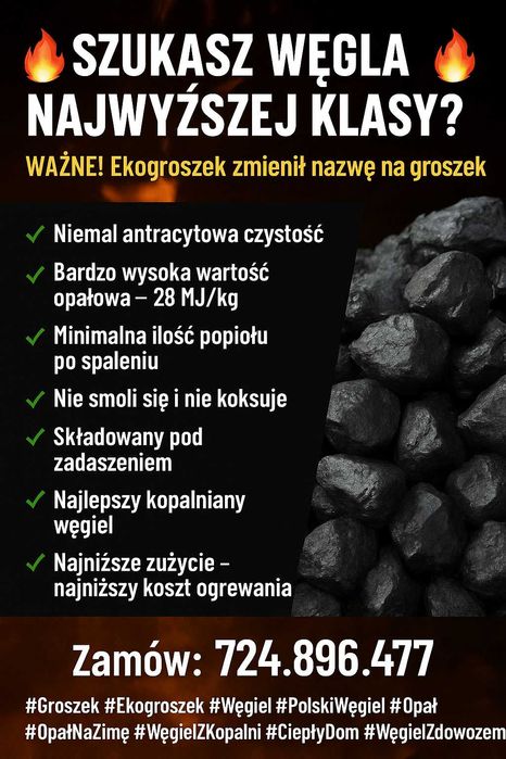 Węgiel Orzech Kostka Ekogroszek-Groszek Miał!!!Rybnik i okolice!!