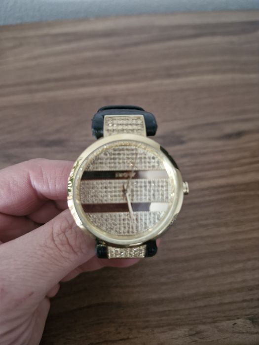 DKNY zegarek czarny złoty złoto czarny oryginalny