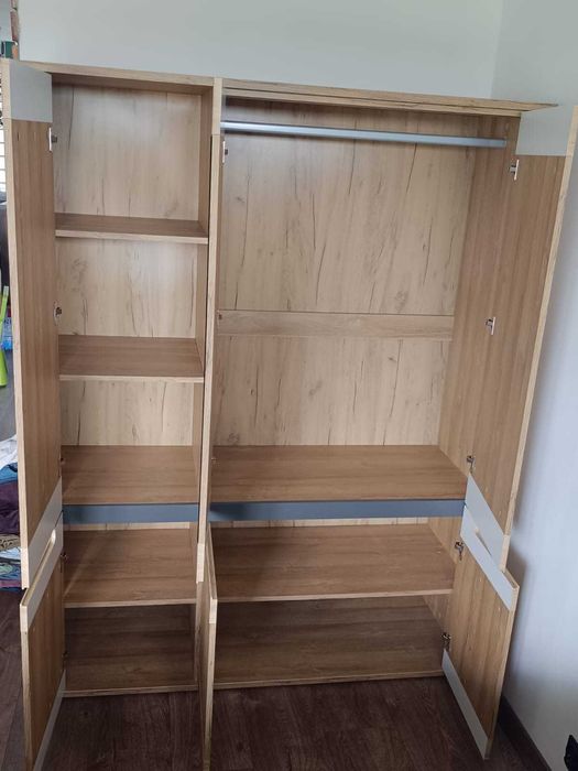 Komplet mebli - YORK - (szafa + komoda + szafka) Dąb Grandson - OKAZJA