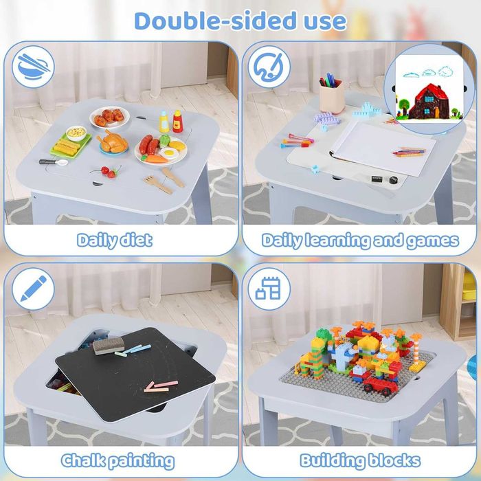 Nowy stolik dziecięcy / krzesło / 2szt / stół drewniany  meble !N146!