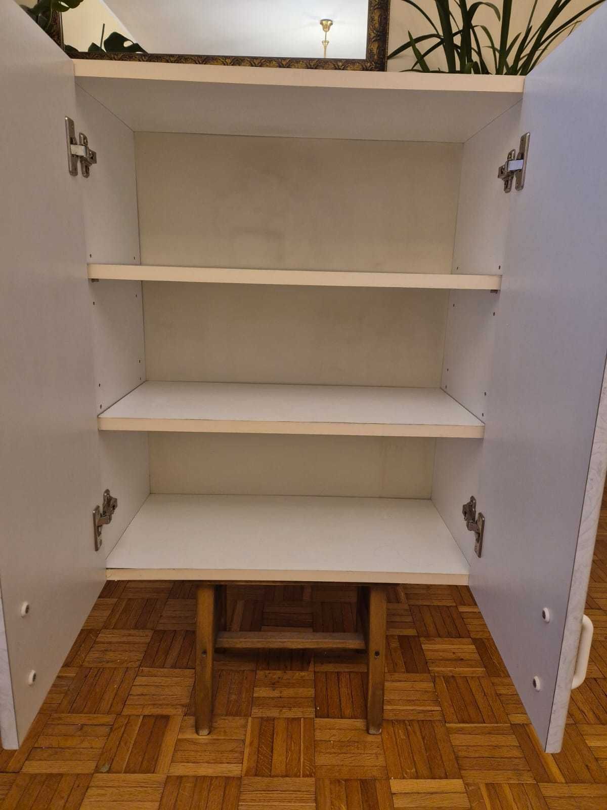 Szafka lazienkowa wiszaca 60cm biała połysk do lazienki zamykana