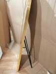 Lustro półowalne w złotej aluminiowej ramie 163 cm x 54 cm