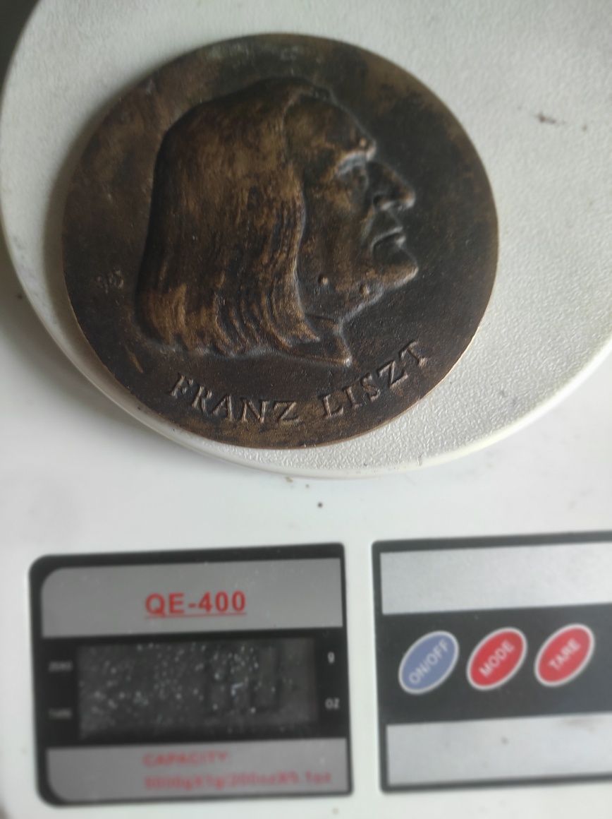 Medal muzyczny Brąz Pianista Kompozytor Franc Liszt