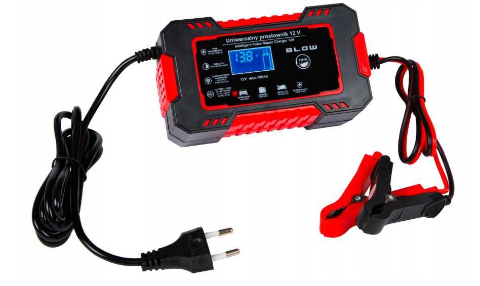 Automatyczny Inteligentny Prostownik Ładowarka Akumlatora LCD 12V 6A