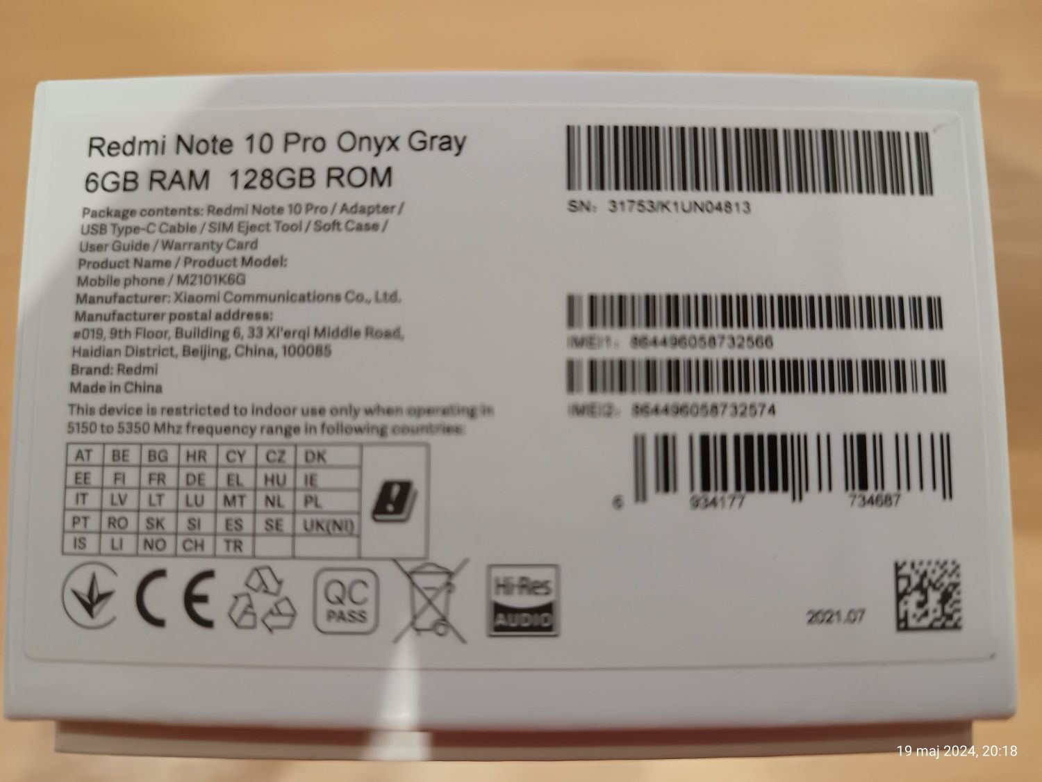 Redmi Note 10 Pro 6/128 Onyx Gray