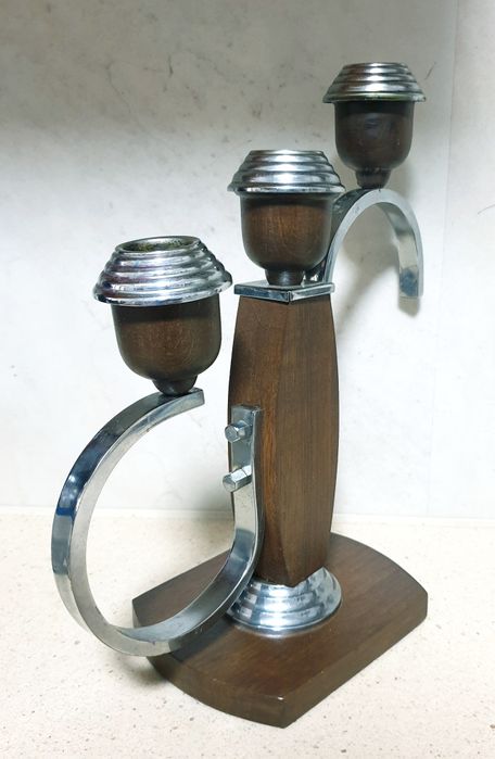 Par de magníficos raros castiçais - candelabros dos anos 50