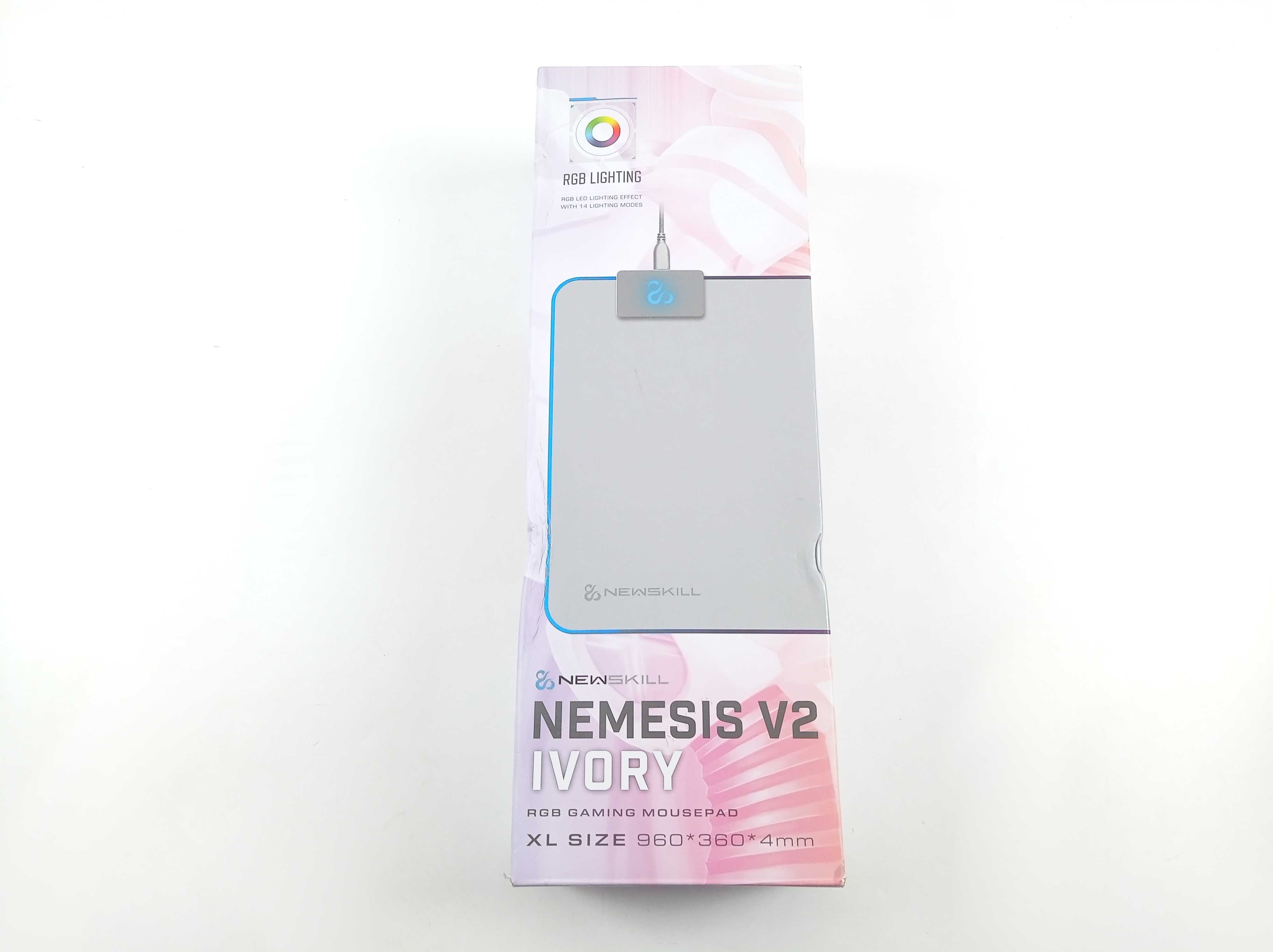 Podkładka pod myszkę RGB NewSkill Nemesis V2 Ivory XL