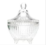 Elegancka cukiernica szklana z pokrywką - 250 ml