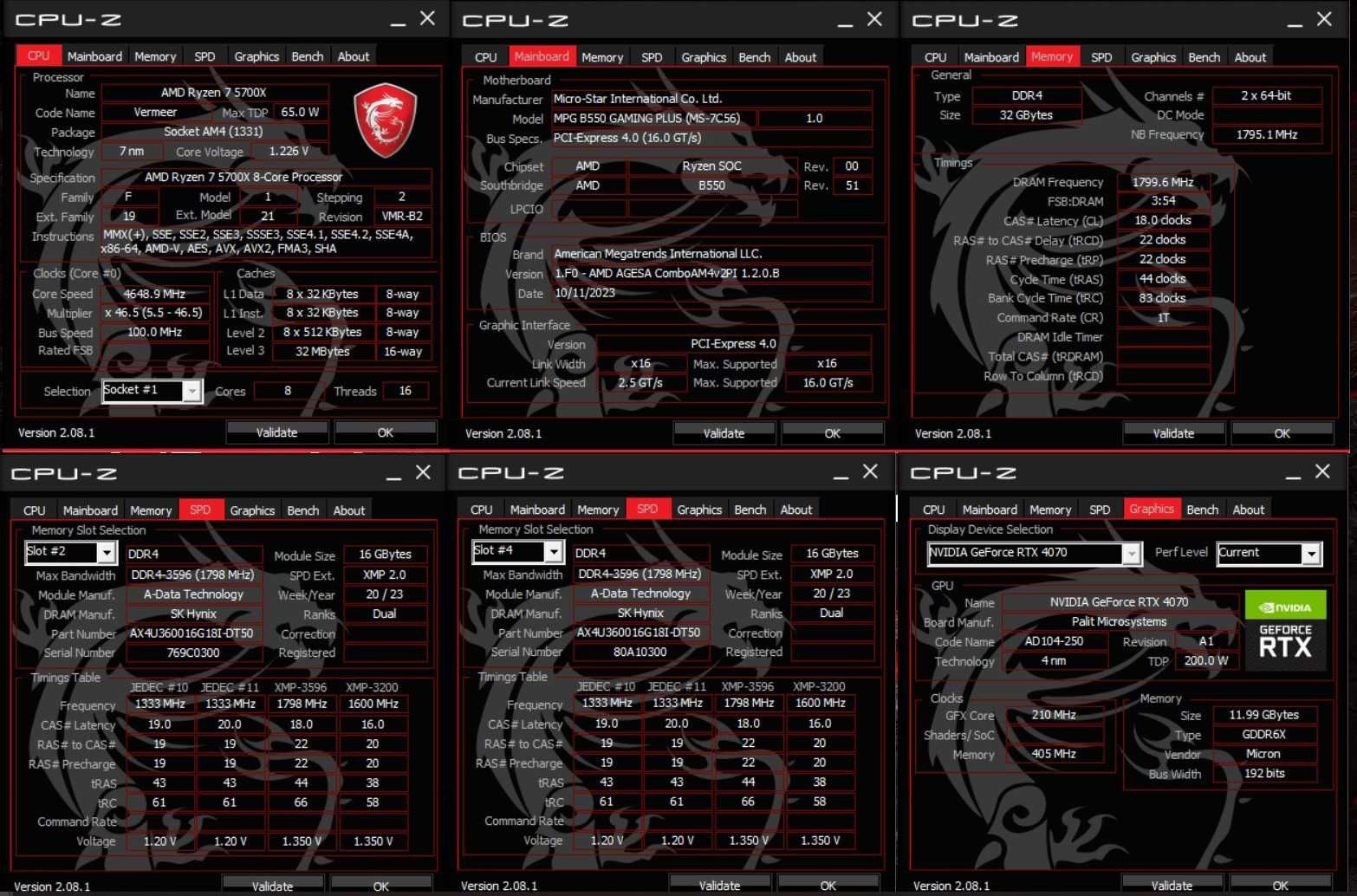 Потужний ігровий ПК-Ryzen7 5700X, RTX4070, DDR4 32Gb, SSD 1 TB